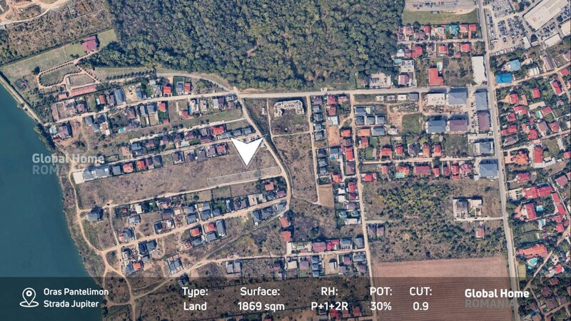 Pantelimon Teren dezvoltare 1.869 mp  PUD aprobat Str. Jupiter,